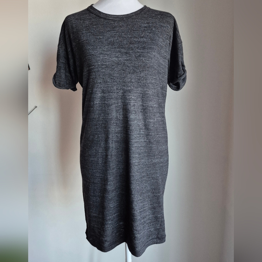 Isabel Marant Etoile Charcoal Wool Blend Shirtdress Size 2